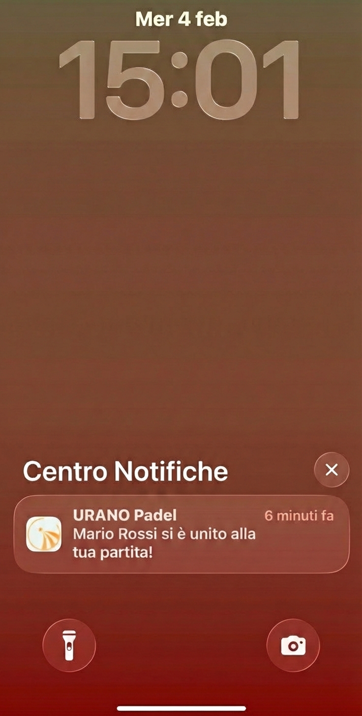 App Padel - Notifiche