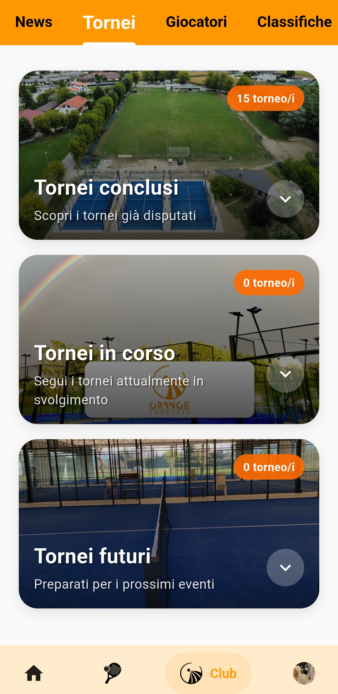 App Padel - Tornei